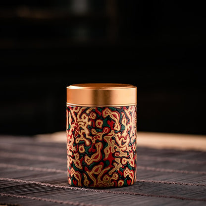 Metall Keramik Doppel Schicht Tee Caddy Feuchtigkeit-beweis Versiegelten Tank Tragbare Kleine Tee Box Tee Container Hause Lebensmittel Lagerung tank
