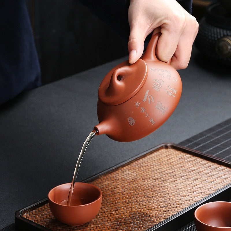 Yixing çiğ cevher mor kum shipiao pot geleneksel mor kil çaydanlık el yapımı su ısıtıcısı çay kabı kung fu teare 185ml