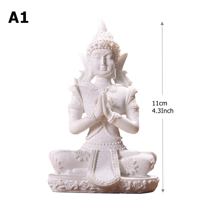 28 Stijl miniatuur Boeddha Statue Nature Sandstone Fengshui Thailand Boeddha Sculptuur Hindoe Figurine Home Decoratief ornament 15