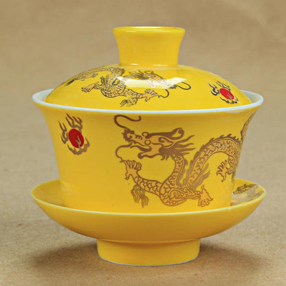Traditionel kinesisk gaiwan håndmalet keramik kinesisk kung fu tesæt te tureen tekande til rejse tewewa drinkware indretning