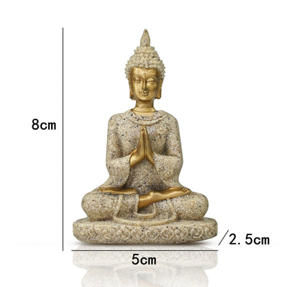Statue de bouddha en grès, artisanat en résine, salon, entrée, décoration de la maison, Sculpture d'asie du sud-est, méditation Bodhisattva 