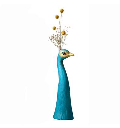 European Peacock Ceramic Vase Fengshui Statues Opening Wedding Birthday Furnishing Decoration Home Room Table Figurines Crafts