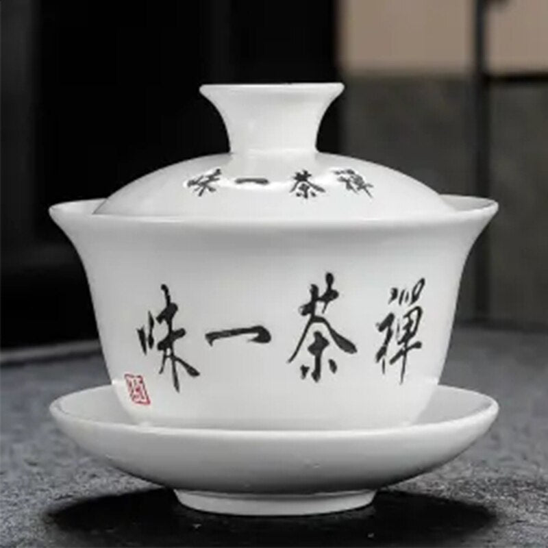 السيراميك Gaiwan جينغدتشن الصينية الكونغفو إبريق شاي ثلاث مواهب الشاي وعاء كبير فنجان الصحون مجموعة صانع الشاي المنزل حفل الشاي هدية