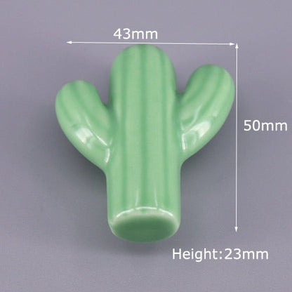 1X סדרת צבע ירוק קרמיקה ידיות קרמיקה שידה ארון ארון ידית משיכות / חומרת ריהוט כפתור של ארון חמוד.