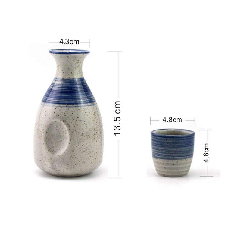 5 pezzi/set di ceramiche sake tazza jug giappone una pentola di quattro tazze di bicchiere da vino set winebowl piccolo bicchiere di vino in ceramica