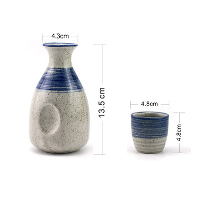 5pcs/conjunto Cerâmica Copo de Sake Jug Japan Um pote de quatro xícaras de copo de vinícola de viners