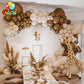 Ballons couleur peau de café, 136 pièces, Kit en arc guirlande, ballons en Latex kaki marron, décor de fond de réception-cadeau pour bébé, de mariage, de fête d'anniversaire 
