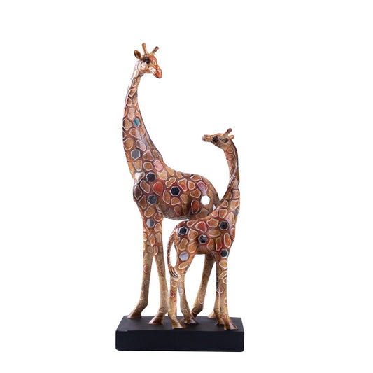 Retro color giraffe animal model decoration statue modern minimalist style home living room decoration crafts gifts