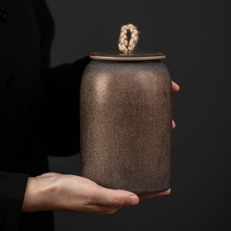 Kitchen Vintage Storage cookie & Sugar jar | Ceramic Airtight pot Gong Fu - acacuss