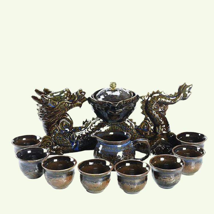 Oriental Dragon TeaPot | Chinese Vintage Tea Set - acacuss