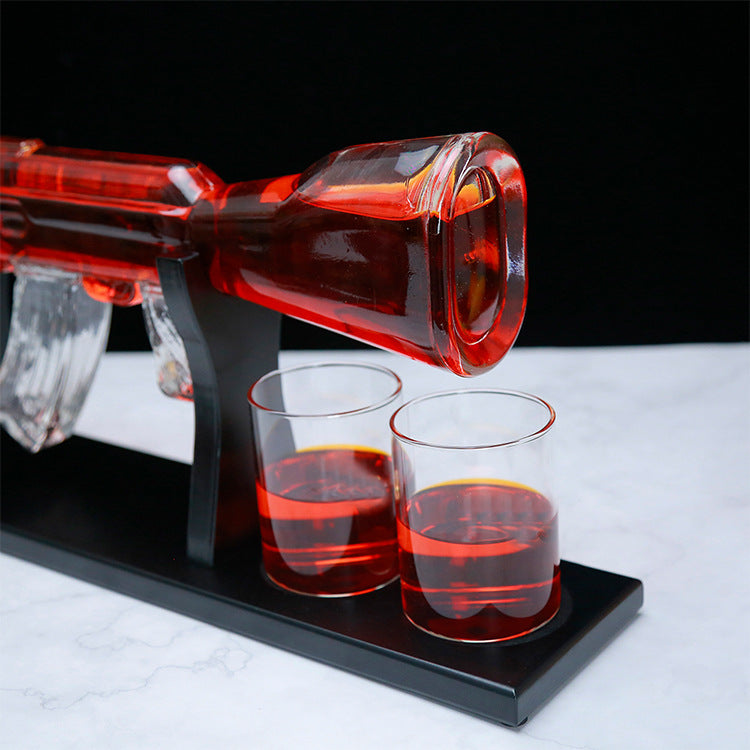 AK-47 Whiskey Scotch Decanter Set Best for whiskey gift