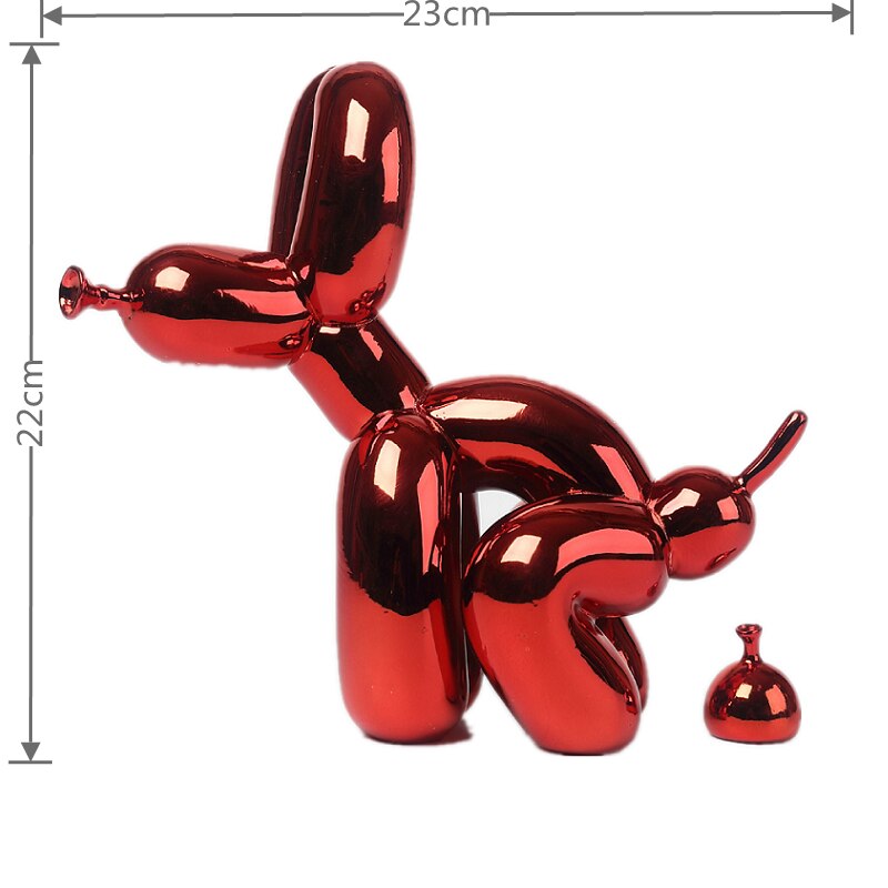 בלון פיסול כלבים בלון אמנות פסל מיני איסוף דמות קישוט ביתי שרף פסלון שולחן אביזרים עיצוב חדר