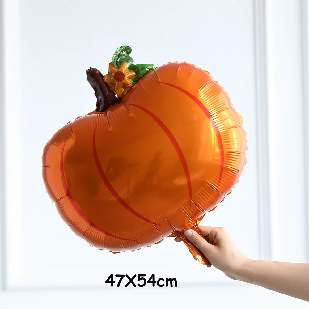 127pcsリトルカボチャメープルリーフパインパインコーン秋の風船ガーランドキットオレンジコーヒー白い砂の風船秋のテーマパーティー装飾