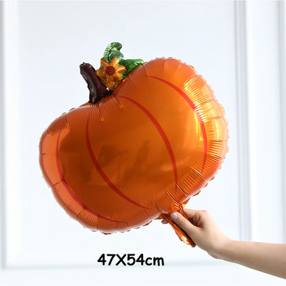 127-teiliges kleines Kürbis-Ahornblatt-Tannenzapfen-Herbst-Ballon-Girlanden-Set, orange Kaffee, weißer Sand, Luftballons, Herbst-Motto-Party-Dekorationen 