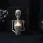 Cadre Photo squelette d'halloween, décoration de maison, bougeoir squelette, cintre mural en résine, pendentif de bureau, décoration de salon 