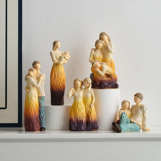 装飾寝室の結婚式の彫像と置物家族の彫刻と置物の彫刻クリスマスルームの装飾審美的なカワイイルームの装飾