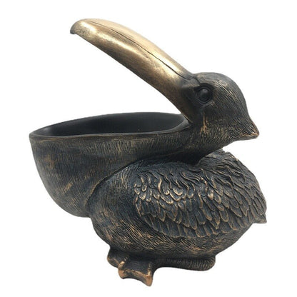 Europæisk harpiks Cormorant Big Mouth Bird Crafts Home møbler Dekoration Rose Gold Home Decor Box Smykkekasse Ornamenter