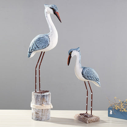 Dřevěná socha mořského ptáka Domácí dekorace Dětský pokoj Modelový pokoj Figurky zvířat Domácí dekorace Dekorace stolů