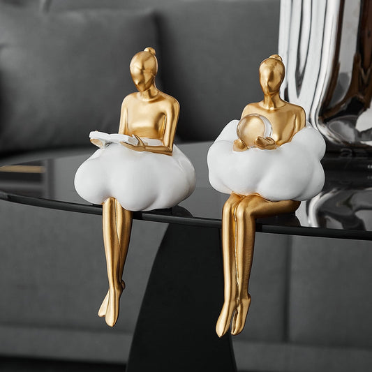 Nodic Home Decorative Figurines Abstract Sculptures and Figurines Living Room Decoration and Table Accessories