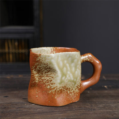 Kierretty keraaminen muki kahvikuppi Kapean muotoinen teekuppi Värikäs karkea keramiikka Creative Mukit kahvikuppit