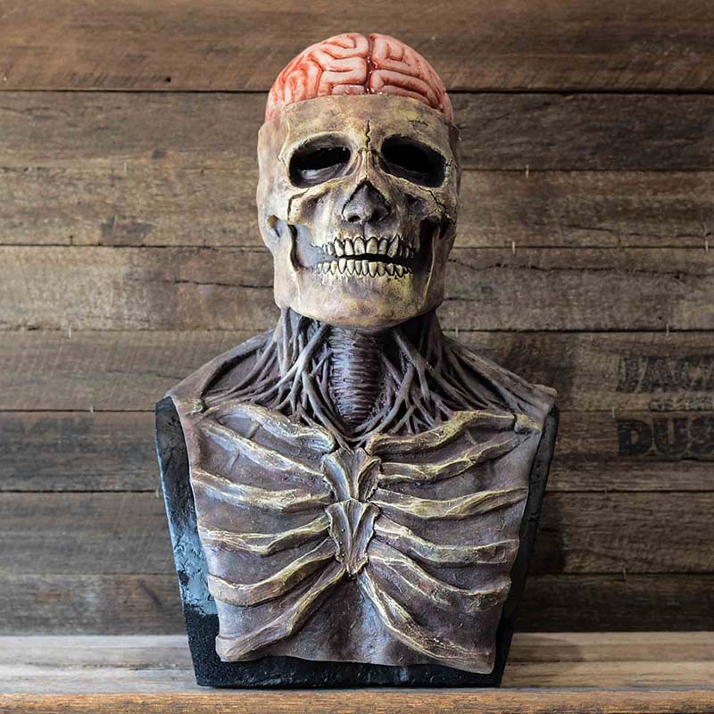2023 Nejnovější kosterová biomaska ​​Halloween Horror Mask Cosplay Party 3d Latex Moviable Jaw Helma dekorace rekvizit