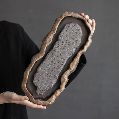 Luovuuslokero Sydän Sutra Tea Board kiinalainen retro -pottialusta keraaminen potin laakeri kuiva panimopöytä vesivarastotyyppi teekauppat