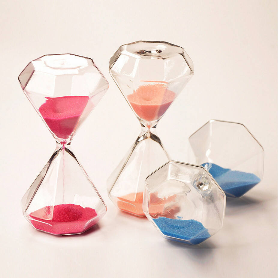 5-60 minutes diamant sable horloge sablier sablier enfants cadeau sablier décoration de la maison disponible en plusieurs options de couleurs 