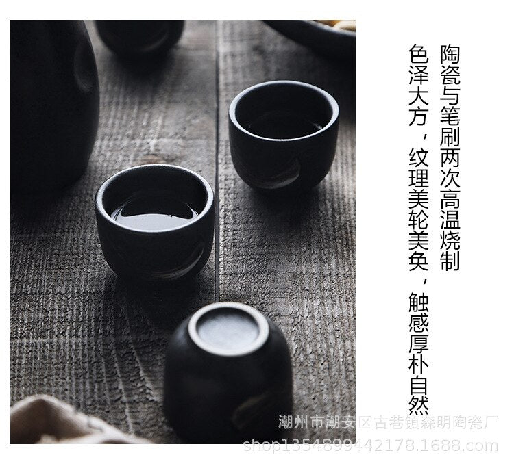 Service à vin de Style japonais, service à saké en céramique, distributeur de vin, vin blanc, tasse à vin de riz, petit verre à vin, ensemble à boire pour la maison