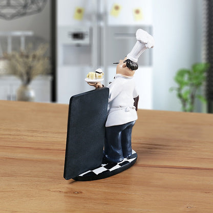 Страна ретро -шеф -повар статуи статуи скульптура кухня домашний ужин с смолой повара форма для интерьеров