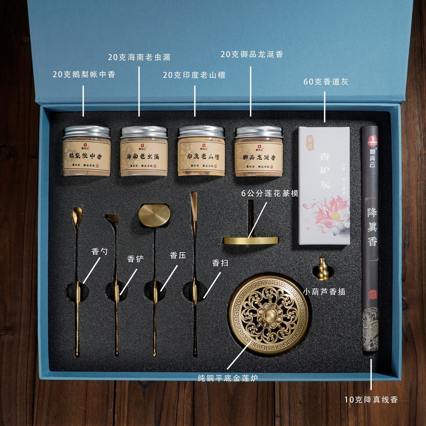 Hochwertiges Duftsiegel-Geschenkbox-Set, Kupfersiegel-Duft, komplettes Räucherpfad-Einstiegswerkzeug, Siegel-Duftwerkzeug, Pulver-Geschenk