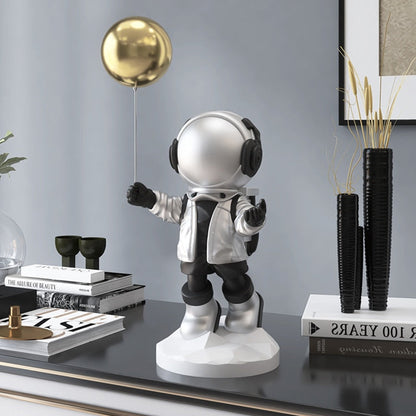 宇宙飛行士のフィギュア玩具彫像宇宙飛行士ルーム装飾置物の置物デスクトップ装飾彫刻北欧の屋内クリスマス飾り