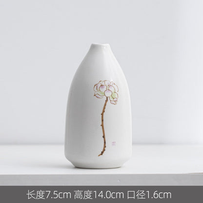 Ceramic Fragrance Bottle Creative Home Mini Ceramic Vase Decoration Hydroponic Flowers