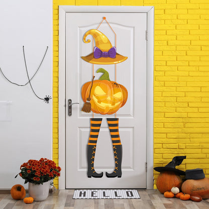 2023 Halloween Pumpkin Ripukan merkki Spooky Witch Bat Trick tai Heat Banner Front Decor Decoring Halloween -juhlakoristeet kotiin