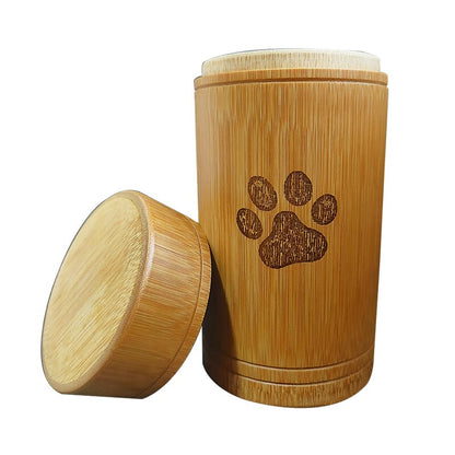 Ručně vyráběné bambusové domácí mazlíčky urny pes tlapa kočky kočičí vzor kremací popel Urn Keepsake Rakve Columbarium urny pro kočičí psy doplňku