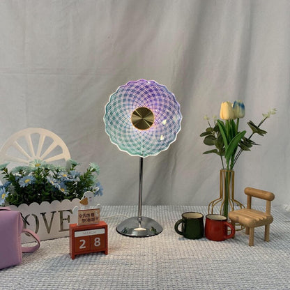 Décoration de la maison lumière d'ambiance coloré moulin à vent hollandais Ins lampe de Table lumière d'ambiance créative Aurora acrylique décor de pièce 