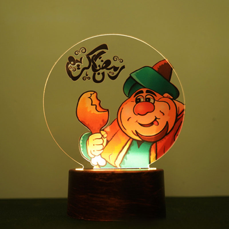 Lampe LED 3D en acrylique EID Mubarak, ornements de Table, lampe de nuit musulmane, fête du Ramadan Eid Al Adha, décoration pour la maison, 2023