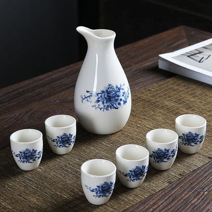 Japansk stil vin set japansk stil sake cup keramik kanna vin dispenser karabb liten vin kopp liten vin glas en munfull