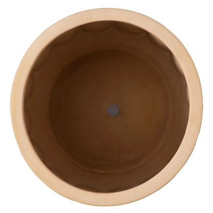 14 "x 14" x 11 "redondea de estaciones de cerámica de cerámica de cerámica de cerámica GLOWORM plantador con orificio de drenaje