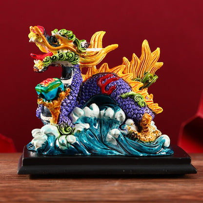 Kinesiska stilegenskaper förbjudna stadskulturell och kreativ drake lejon souvenir prydnad kreativ smycken gåva