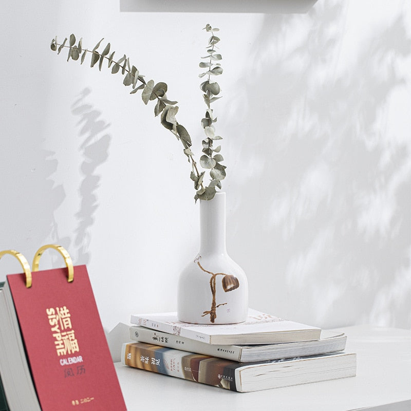Keramische geurfles creatief huis mini keramische vaasdecoratie hydrocultuurbloemen