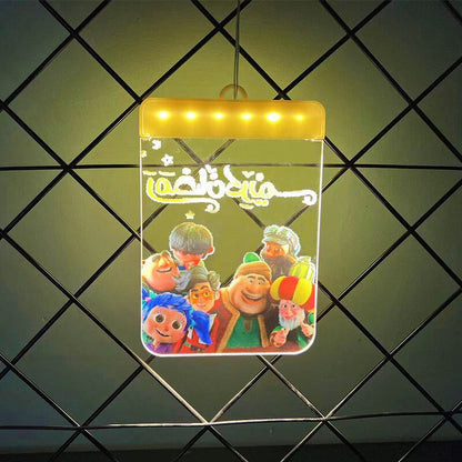 2023 EID Mubarak LED 조명 테이블 장식품 3D 아크릴 야간 램프 무슬림 라마단 파티 EID AL ADHA RAMADAN 장식
