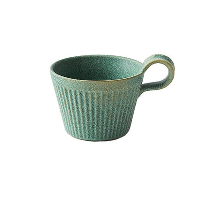 Handgjorda keramiska kaffemugor retro stil keramikkoppar 320 ml mjölk havre frukost kopp värme resistent kreativ gåva till vänner