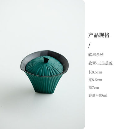 80 ml di tè in ceramica in ceramica in ceramica in pino da 80 ml Ciotola da tè Ercai con copertina Maker del tè Gaiwan Kung Fu Set da tè
