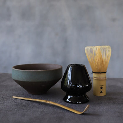 Geleneksel Matcha Setleri Doğal Bambu Matcha Çırpma Seremik Matcha Kase Çırpma Tutucu Japon Çay Setleri