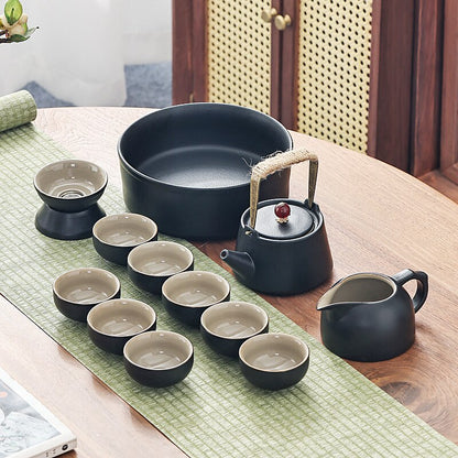 Kinesisk reisetesett gaiwan bærbare infusers seremoni keramiske te sett teacup komplette verktøy gave juego te kjøkken teware