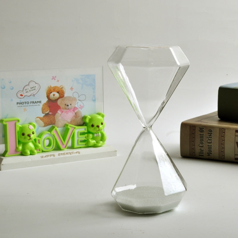 5-60 minuter Diamond Sand Clock Hourglass Sandglass Children Gift Sand Timer Hemdekoration Finns i flera färgalternativ