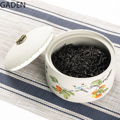 Retro ceramiczne słoiki do przechowywania domowe puszki herbaty herbaty odporne na wilgoć słoiki domowe domowe salon stół herbaty Zestory herbaty