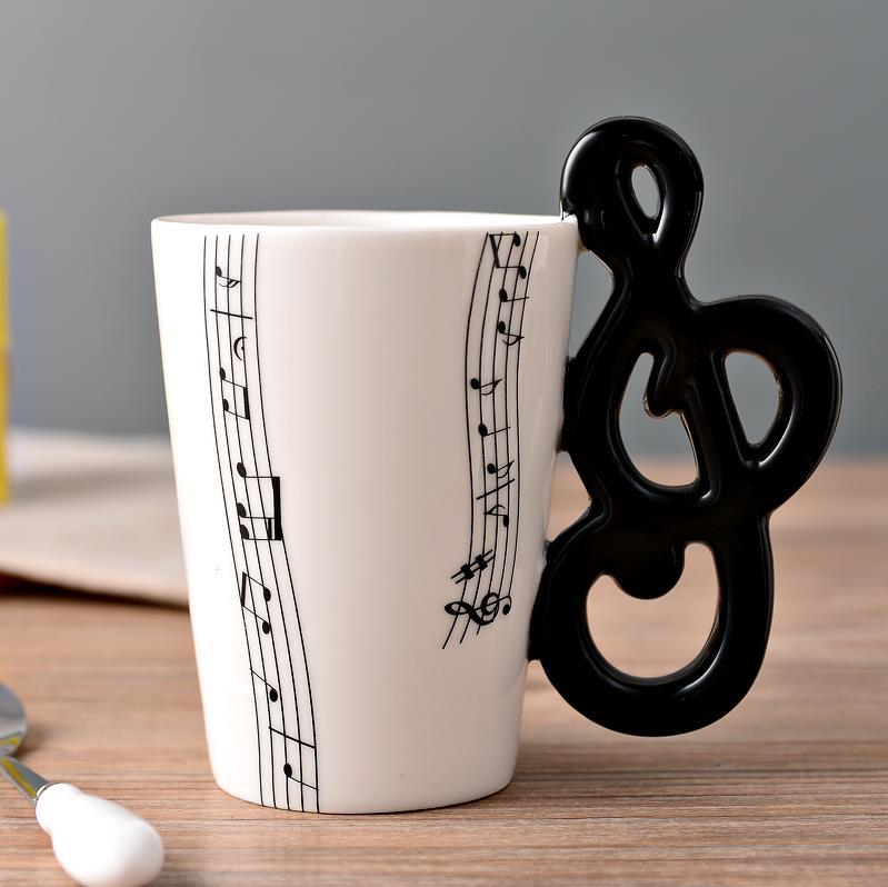 Nowość notatka notatka kubka ceramiczne gitarowe kubki do kawy osobowość herbata/mleko/sok/butelka z wodą cytrynową Boże Narodzenie prezent urodzinowy