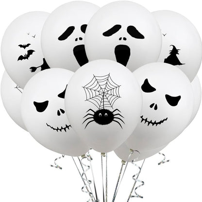 12/1pcs Halloween Ghost Balloons Toys Spider Witch Bat Skeleton Horror Halloween Decoration Decoration Festival Supply