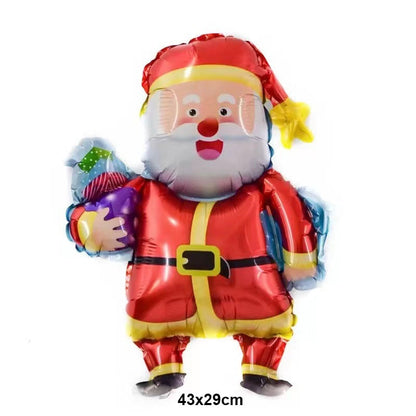Christmas Foil Santa Claus Balloons Snowman Elk Christmas Tree Balloons for Xmas Inflatable Party Decorations Home Party Decor